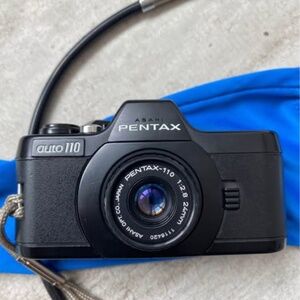 PENTAX auto 110 SLR Film Subminiature Camera with Pentax 24mm f/2.8 Lens